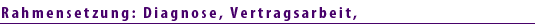Rahmensetzung: Diagnose, Vertragsarbeit,