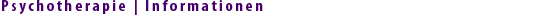 Psychotherapie | Informationen