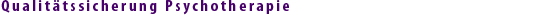Qualitätssicherung Psychotherapie